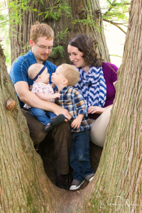 Family in tree