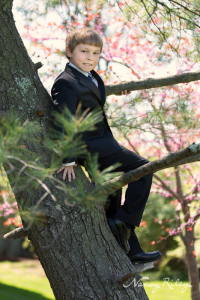 First Communion Andrew in tree