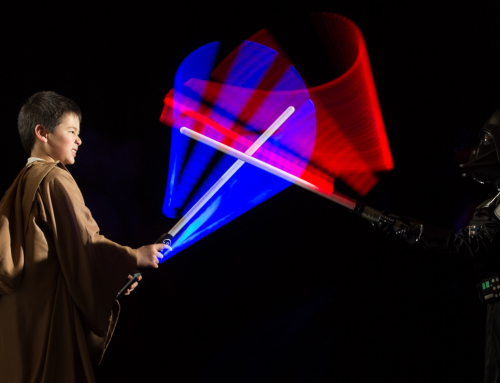 Lessons from lightsabers: timing the flash and focusing