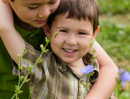 Boys in sunflowers