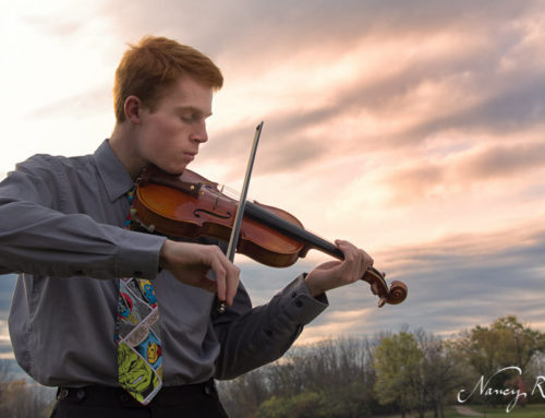 Violinist in the morning