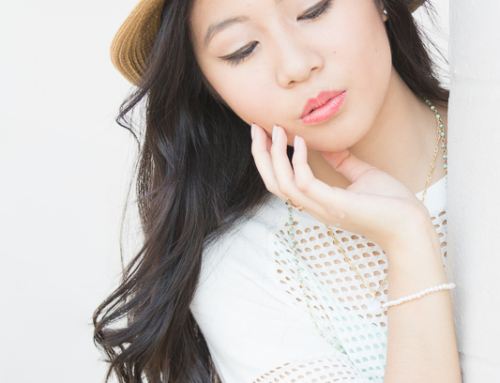 Senior fashion shoot on white