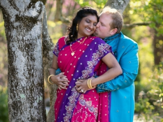 Couple in traditional Indian clothes