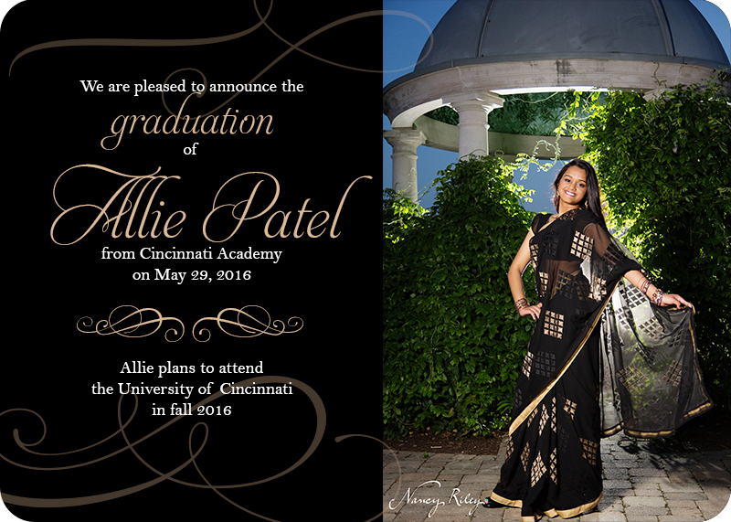 Elegant graduation announcement