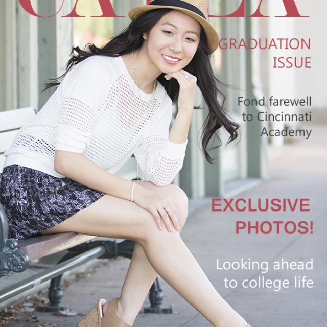 Magazine cover graduation announcement
