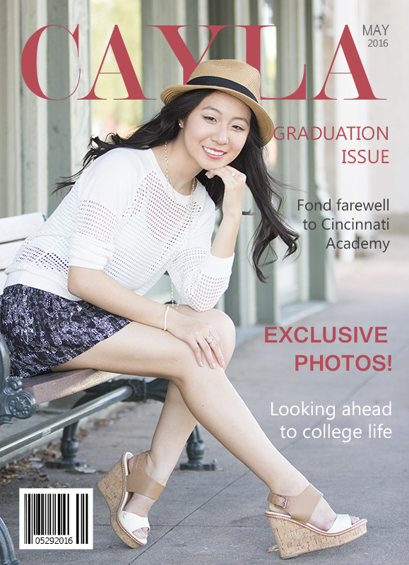 Magazine cover graduation announcement