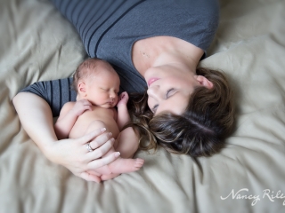 newborn with mother