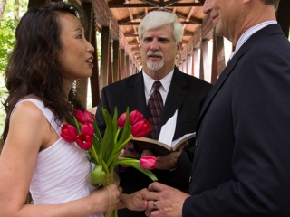 Wedding on bridge