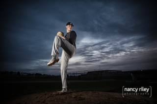 Baseball senior portrait