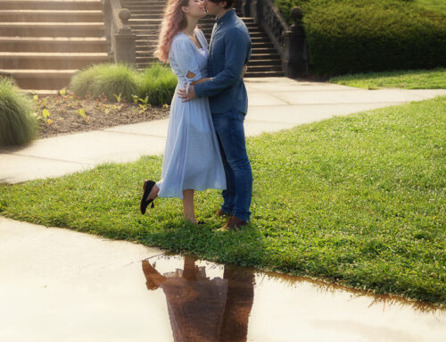 Julia and Kyle engagement Ault Park