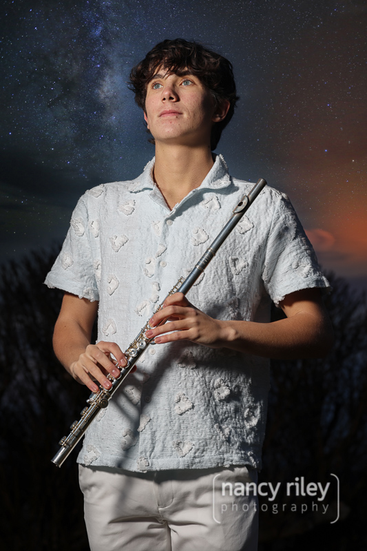 Senior portrait with flute Senior portrait with flute
