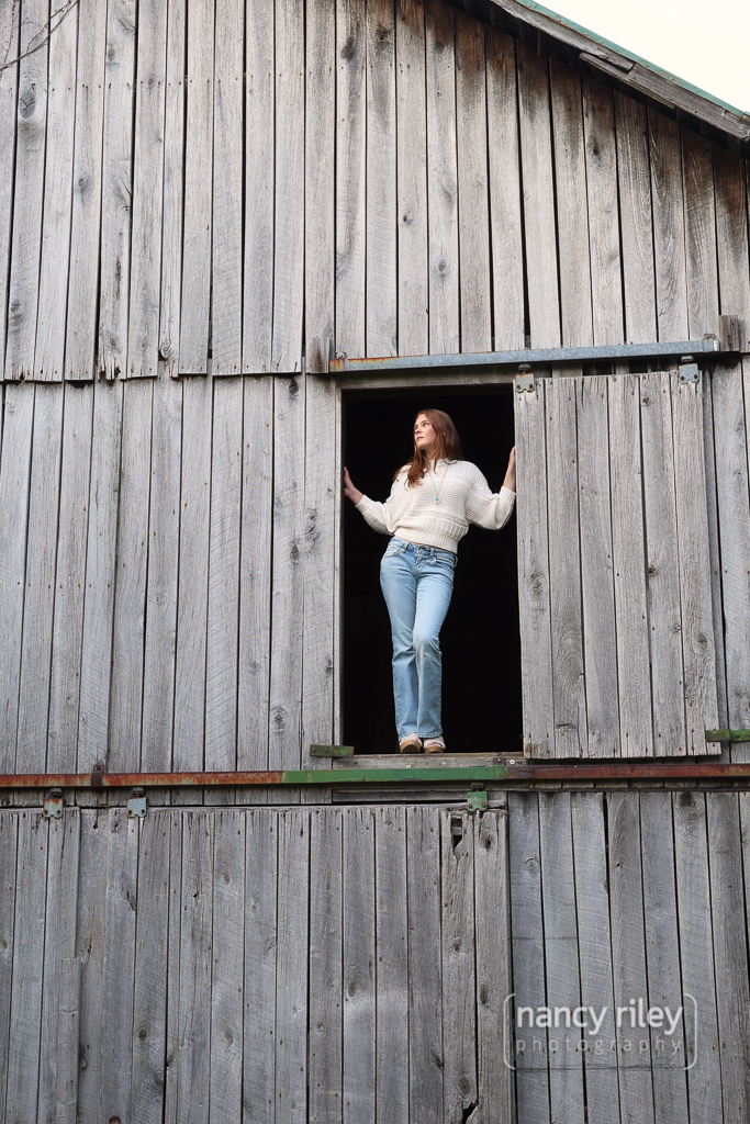 Senior girl in a barn Senior girl in a barn