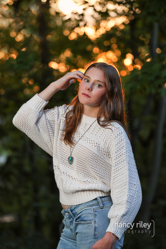 Senior girl at sunset Senior girl at sunset