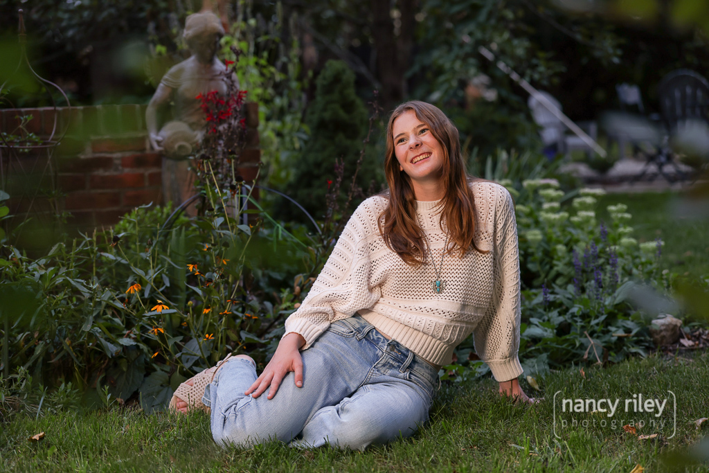 Senior girl in the garden Senior girl in the garden