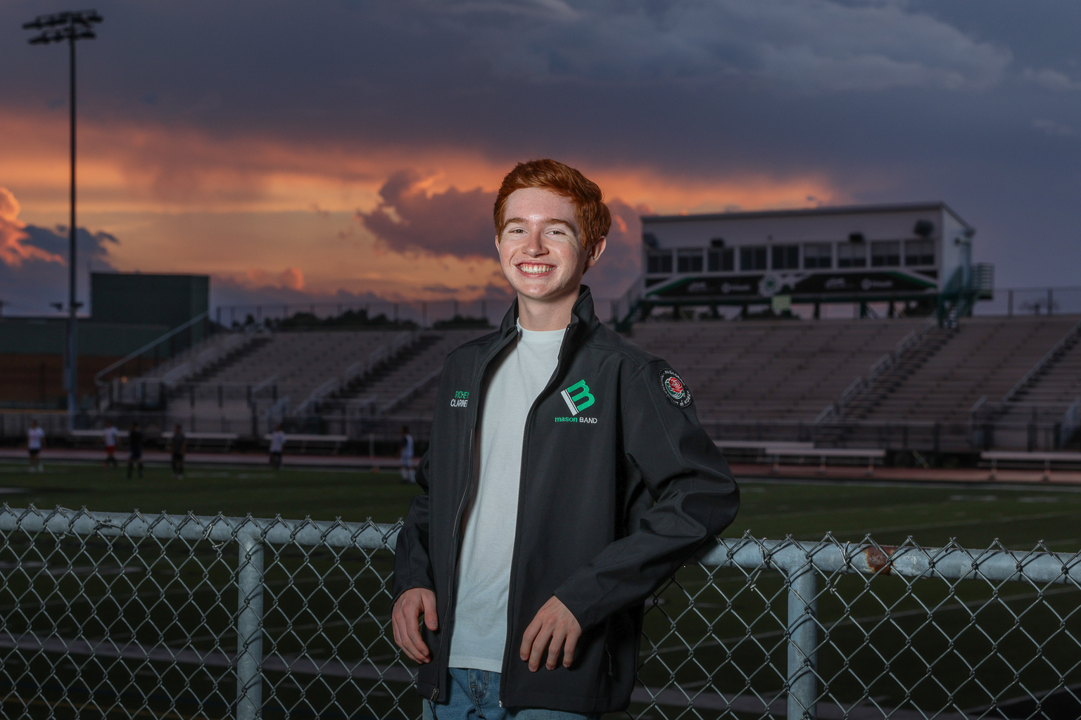 Senior in band jacket