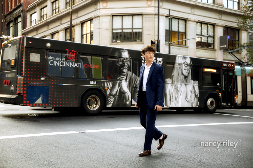 Senior in downtown Cincinnati Senior in downtown Cincinnati