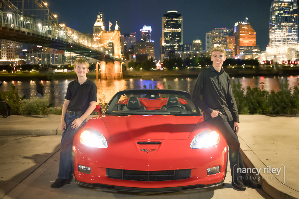 Senior portrait with Corvette Senior portrait with Corvette