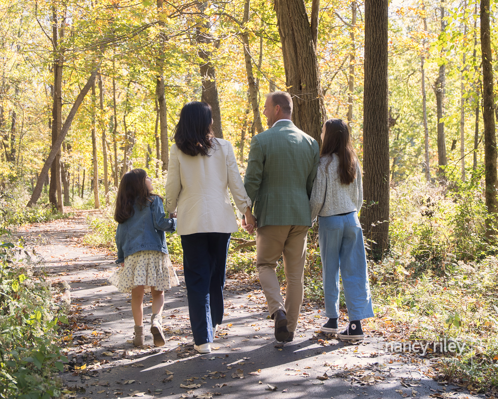 Family walking away Family walking away